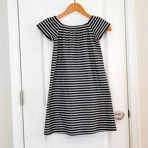 Madewell Melody Off The Shoulder Striped Dress Sz XXS